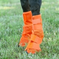 Adjustable Horse Leg Boots Breathable Neoprene Equine Guards Mosquito Repellent Wraps Reduced Fatigue Equestrian Gear - Orange